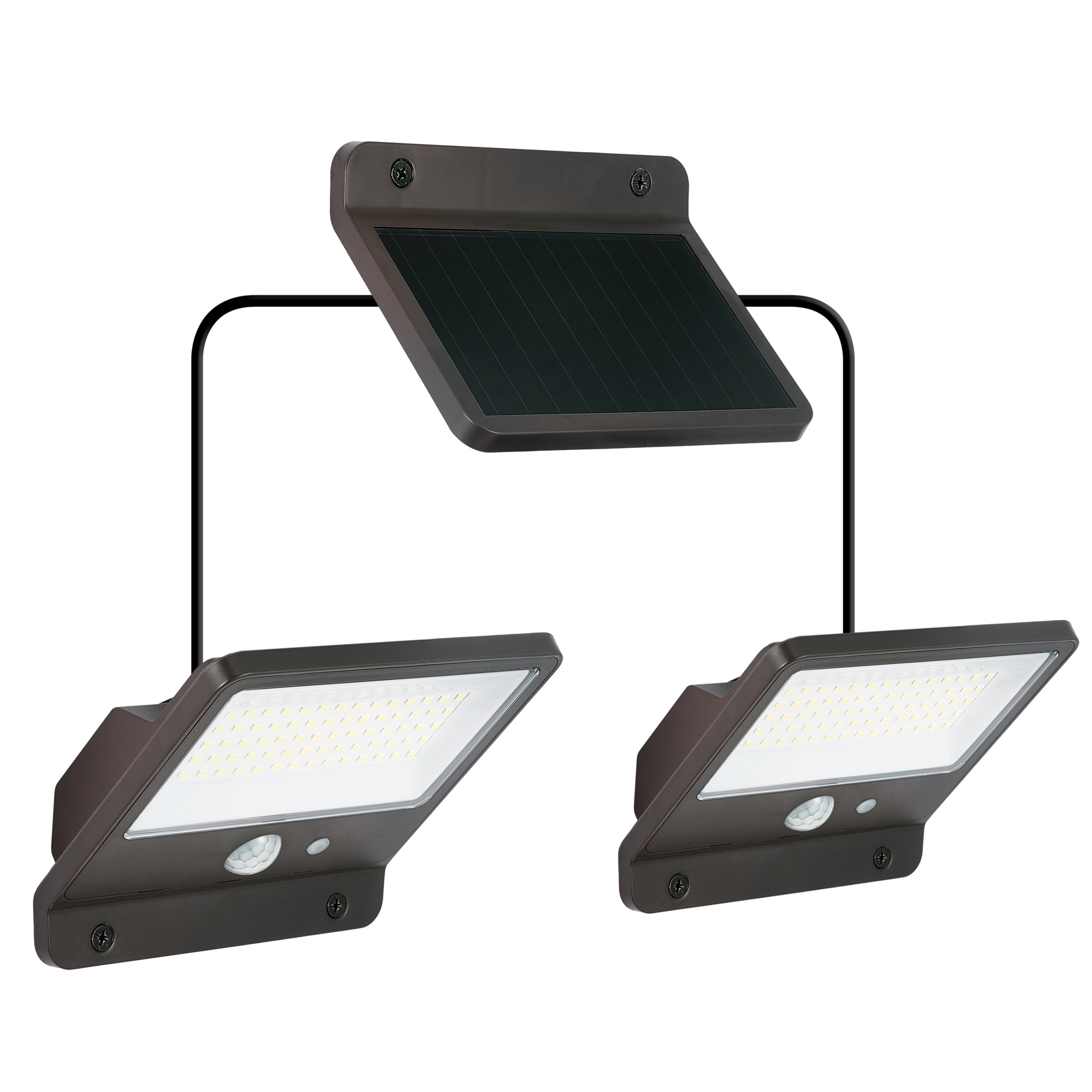 Pinegreen Lighting 1500 Lumen Dual Head Motion Activated Solar Security Light